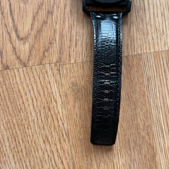 Vescal black leather watch mens - Picture 4 of 7